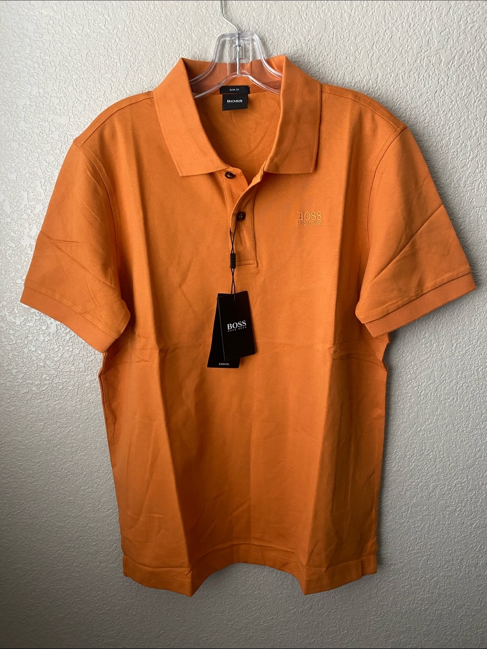 BOSS Hugo Boss Polo Shirt Mens Slim Fit  Logo Casual Large color: Reid F
